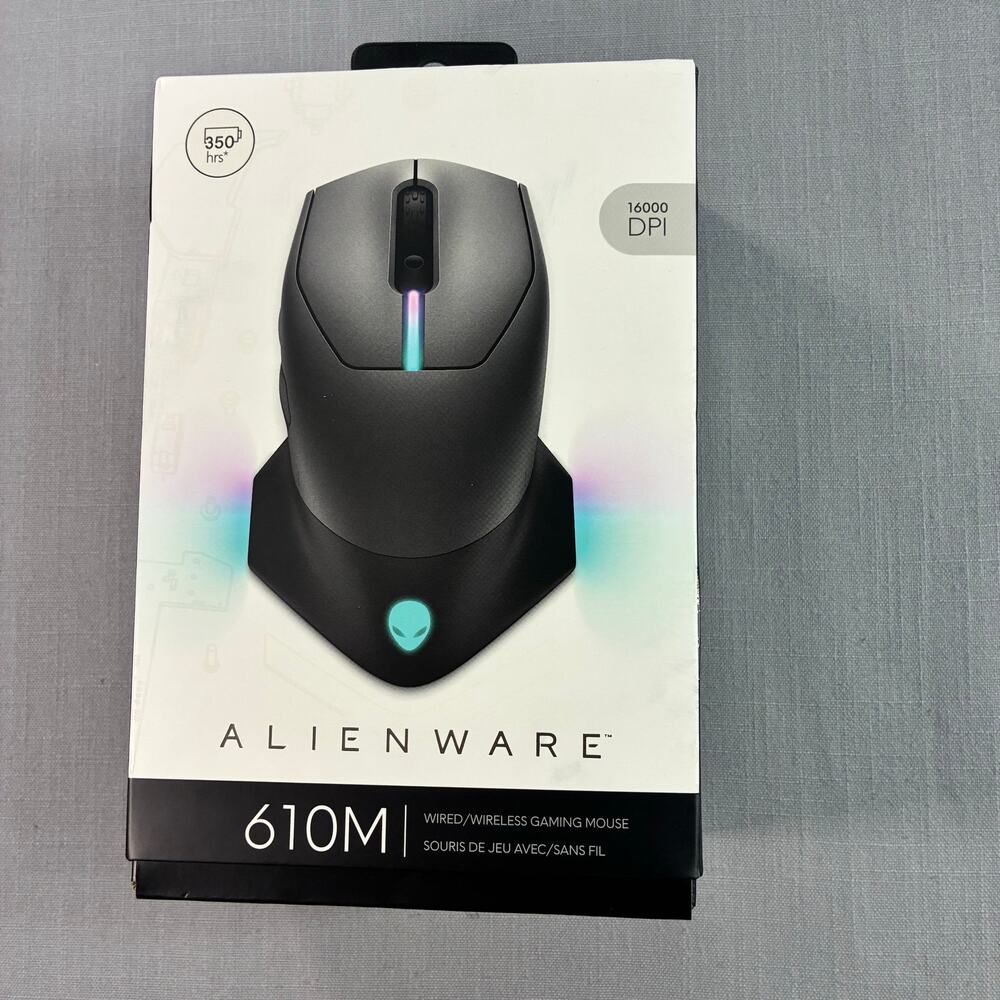 Factory Sealed Alienware AW610M Wireless Wired Gaming Mouse RGB 16000 DPI